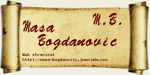 Maša Bogdanović vizit kartica